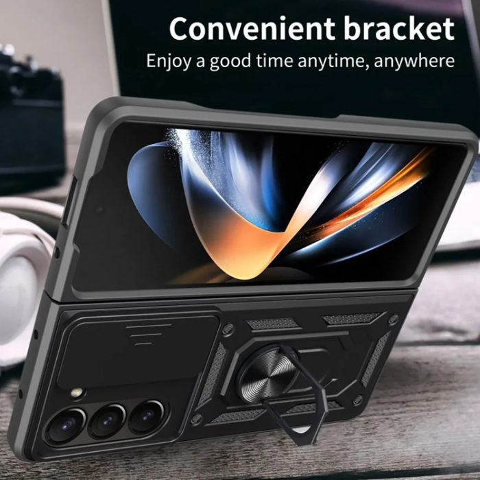 Taltech - Galaxy Z Fold 6 5G Mobilskal Stativ - Svart