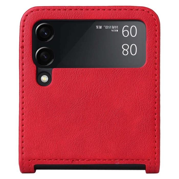 A-One Brand - Galaxy Z Flip 4 Plånboksfodral Vintage - Röd