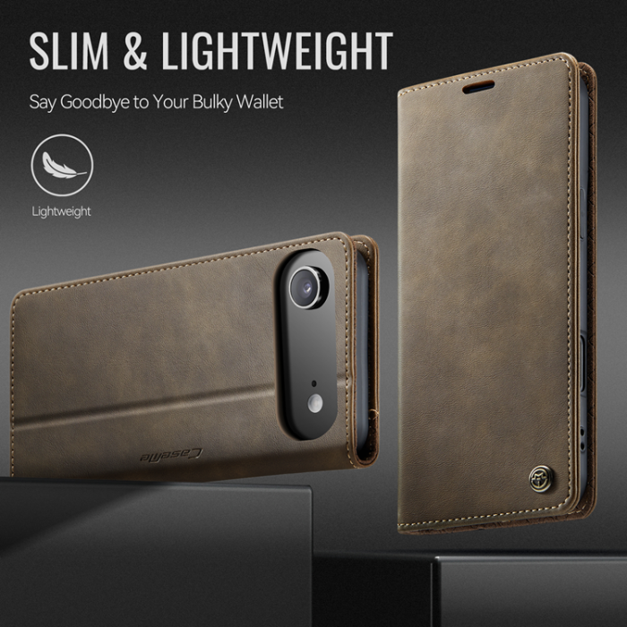 Caseme - Caseme iPhone Air Plånboksfodral RFID Blocking 033 - Kaffe