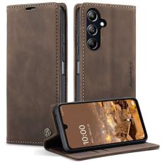 Caseme - CASEME 013 Series Konstl&auml;der Pl&aring;nboksfodral till Samsung Galaxy A16 5G - Kaffe