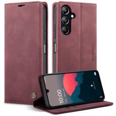Caseme - CASEME 013 Series Konstl&auml;der Pl&aring;nboksfodral till Samsung Galaxy A16 5G - R&ouml;d