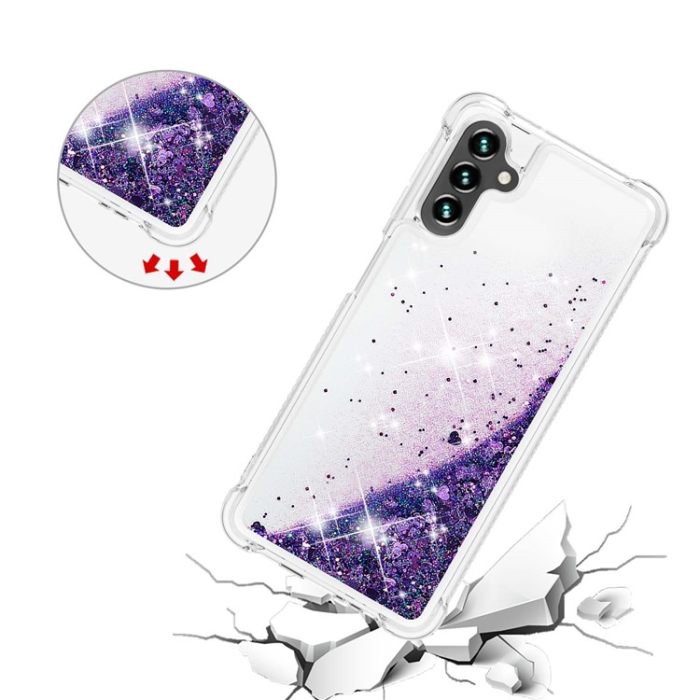 A-One Brand - Galaxy A34 5G Mobilskal YB Quicksand Glitter TPU - Lila