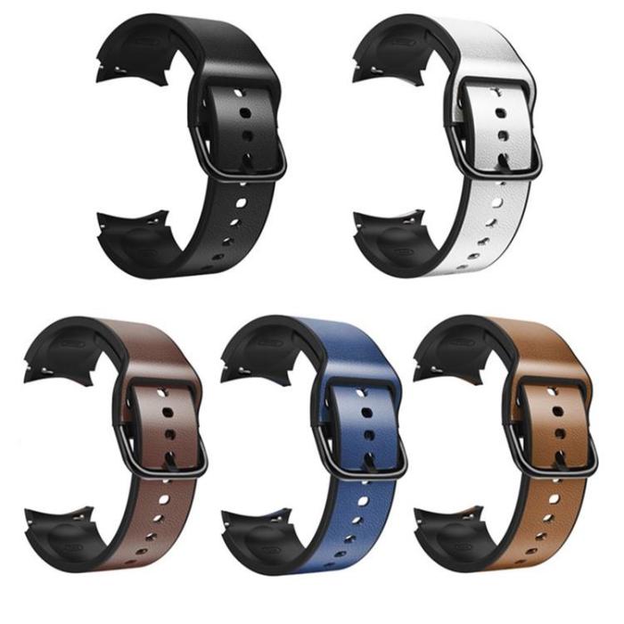 A-One Brand - Galaxy Watch Armband Läder 20MM - Svart