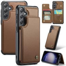 Caseme - CASEME C22 Fodral f&ouml;r Samsung Galaxy S23 FE - Konstl&auml;der - Brun