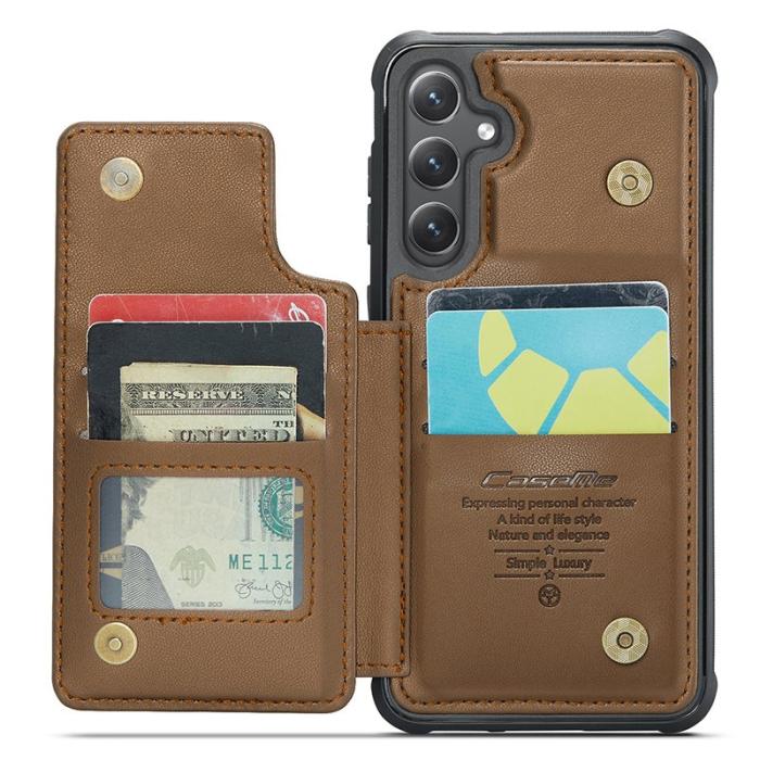 Caseme - CASEME C22 Fodral för Samsung Galaxy S23 FE - Konstläder - Brun
