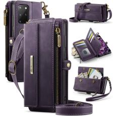 Caseme - CASEME Konstl&auml;der Pl&aring;nboksfodral f&ouml;r Samsung Galaxy S20 Plus 4G/5G Lila