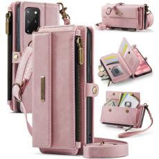 Caseme - CASEME Konstl&auml;der Pl&aring;nboksfodral f&ouml;r Samsung Galaxy S20 Plus 4G/5G - Rosa
