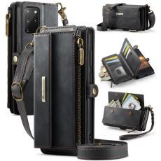 Caseme - CASEME Konstl&auml;der Pl&aring;nboksfodral f&ouml;r Samsung Galaxy S20 Plus - Svart