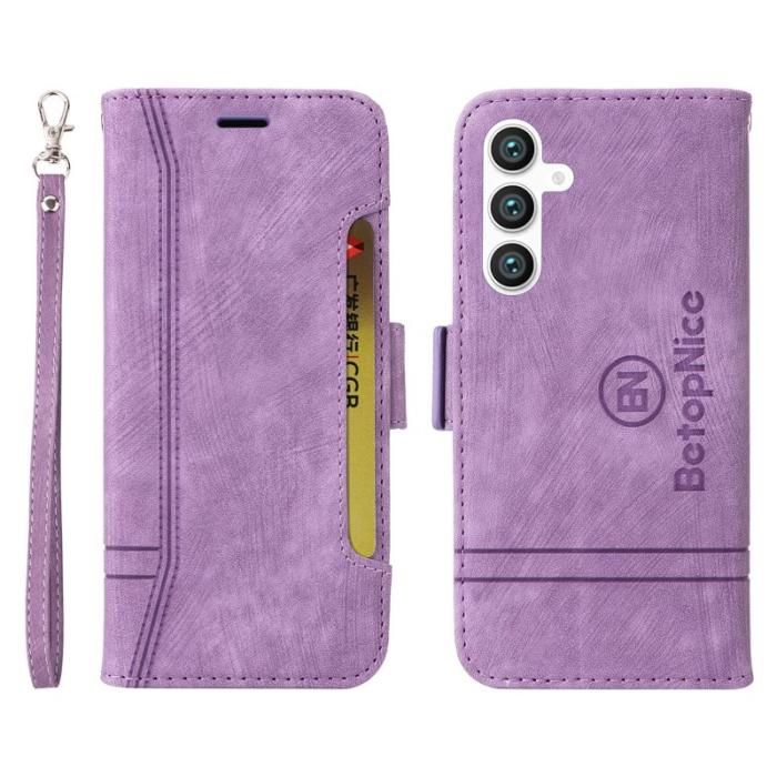 BETOPNICE - BETOPNICE 001 Samsung Galaxy S23 FE Plånboksfodral TPU + Konstläder - Lila