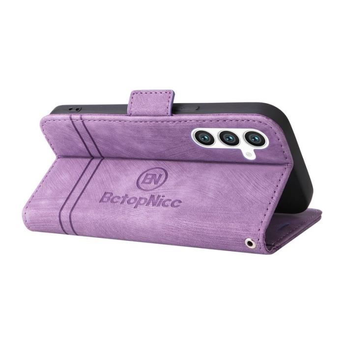 BETOPNICE - BETOPNICE 001 Samsung Galaxy S23 FE Plånboksfodral TPU + Konstläder - Lila