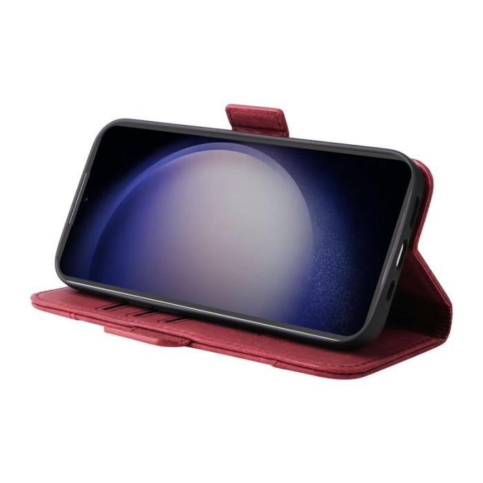 BETOPNICE - BETOPNICE 001 Samsung Galaxy S23 FE Plånboksfodral TPU + Konstläder - Röd