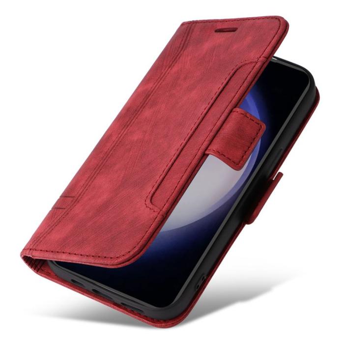 BETOPNICE - BETOPNICE 001 Samsung Galaxy S23 FE Plånboksfodral TPU + Konstläder - Röd