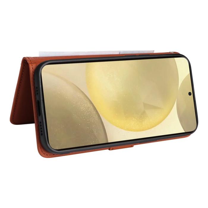 BETOPNICE - BETOPNICE Samsung Galaxy S25 Plånboksfodral Detachable Konstläder - Brun