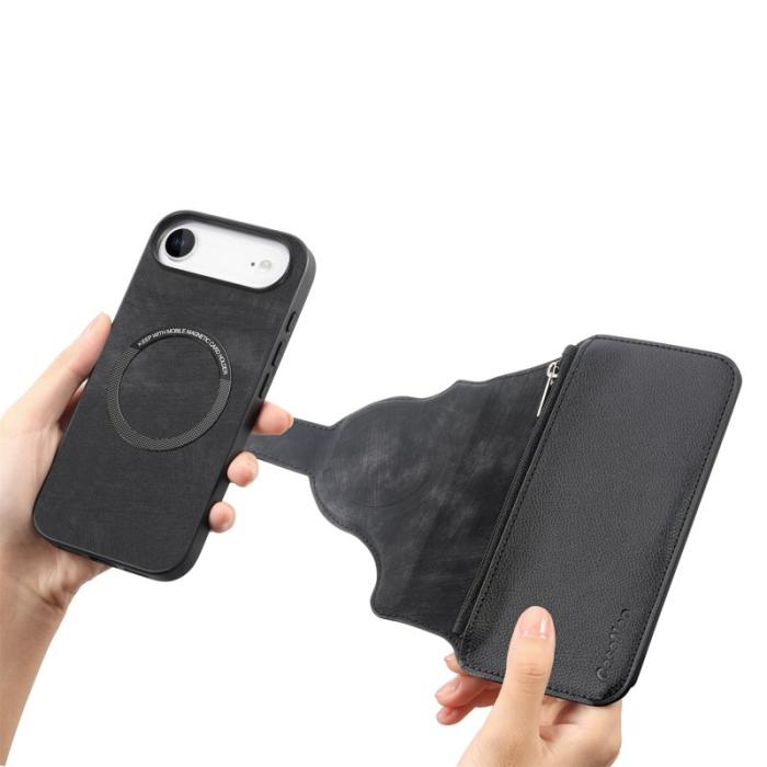 CASENEO - CASENEO MW-02 iPhone Air Plånboksfodral Konstläder - Svart