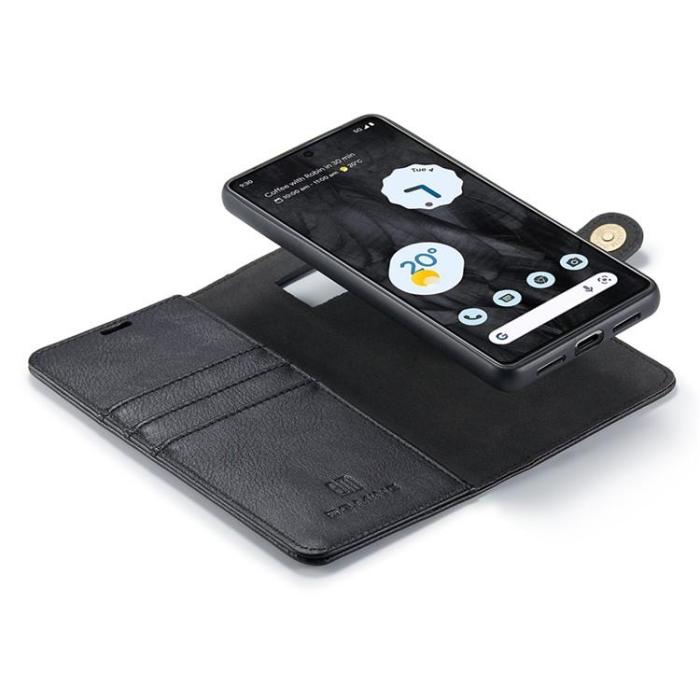 DG.MING - DG.MING Google Pixel 8 Pro Plånboksfodral Äkta Läder - Svart