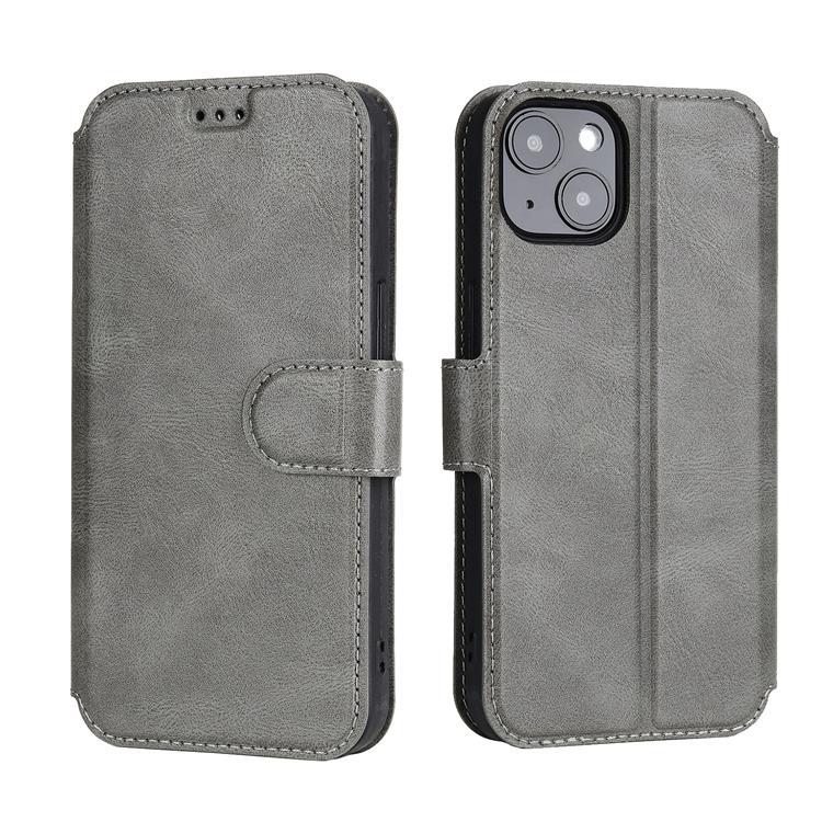 BOOM iPhone 14 Plus Plånboksfodral Calfskin - Grå | 2353 | AlltMobil
