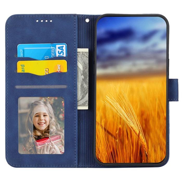 DIERFENG - DIERFENG DF-03 Plånboksfodral för Samsung Galaxy M54 5G - Konstläder - Blå