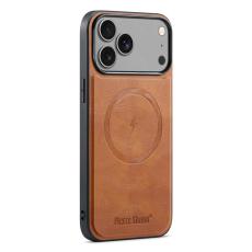 FIERRE SHANN - FIERRE SHANN 027 f&ouml;r iPhone 17 Pro Fodral KonstL&auml;der - Brun
