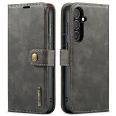 DG.MING - DG.MING Samsung Galaxy S25 FE Pl&aring;nboksfodral &Auml;kta l&auml;derGr&aring;