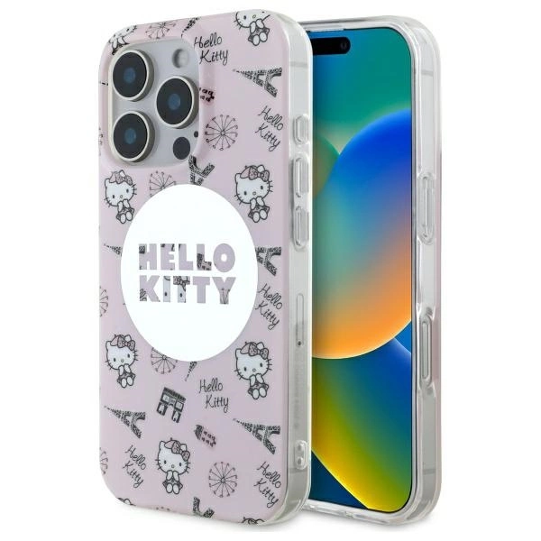 Hello Kitty iPhone 16 Pro Mobilskal MagSafe IML All Over Paris | 2353 | AlltMobil