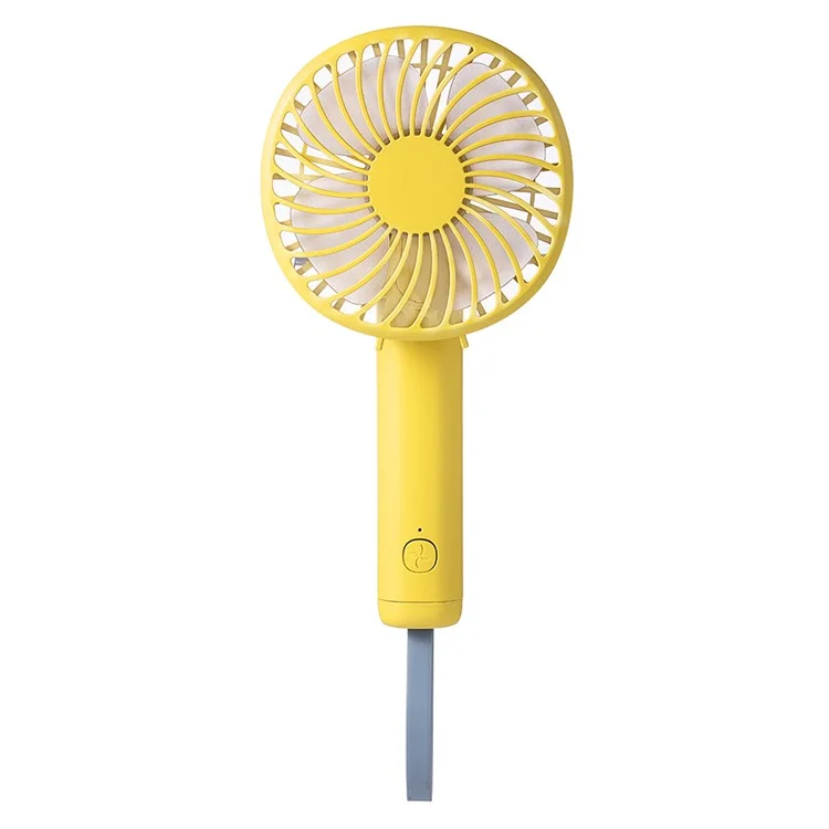 Bärbar Handhållen Fläkt USB Roterande F20 - Gul | 264 | AlltMobil