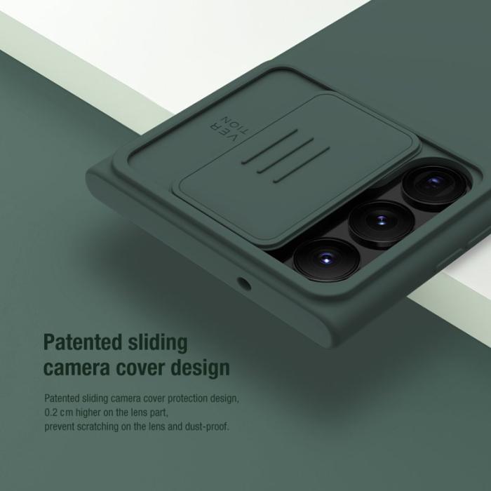 Nillkin - NILLKIN Mobilskal till Samsung Galaxy S23 Ultra Grön med Kameraskydd