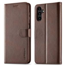 LC.imeeke - LC.IMEEKE Samsung Galaxy A13 Pl&aring;nboksfodral Konstl&auml;der - Brun