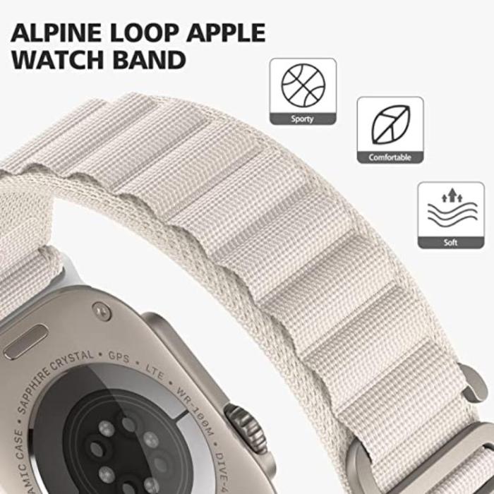 A-One Brand - Apple Watch Ultra/SE/8/7/6/5/4 Band (49/45/44mm) Loop - StarLight