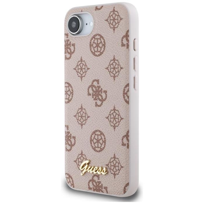 Guess - Guess iPhone 16e Mobilskal MagSafe Peony Script Logo - Brun