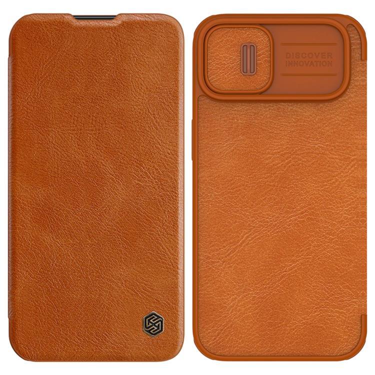 Nillkin iPhone 14 Plus Plånboksfodral QinPro Läder - Brun | 2353 | AlltMobil
