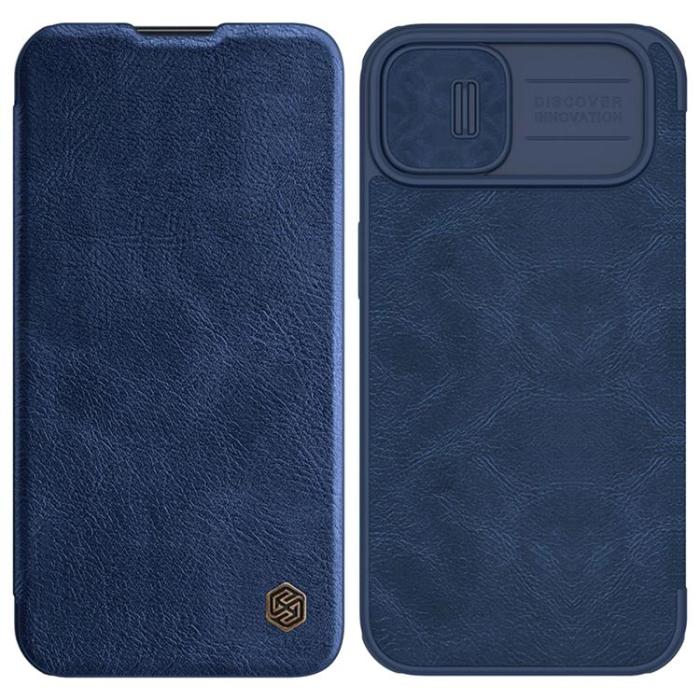 Nillkin - Nillkin iPhone 14 Plus Plånboksfodral QinPro Läder - Blå