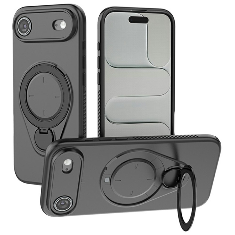 iPhone Air Mobilskal MagSafe Rotating Kickstand TPU PC (Svart) | 2353 | AlltMobil
