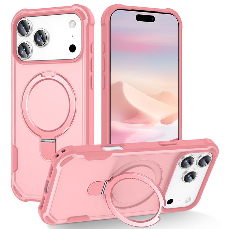 iPhone 17 Pro Mobilskal MagSafe Kickstand Shockproof - Rosa | 2353 | AlltMobil