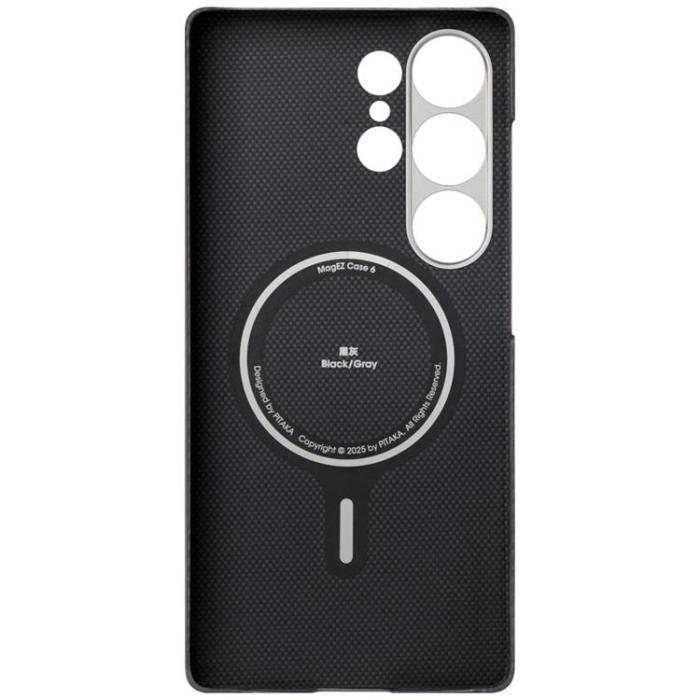 PITAKA - PITAKA Galaxy S25 Ultra Mobilskal MagSafe Ultra-Slim - Svartgrå
