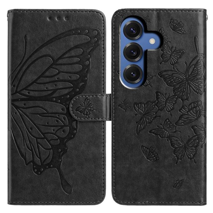OEM - Samsung Galaxy S26 Plus Fodral Flip PU Läder med Ställ - Svart