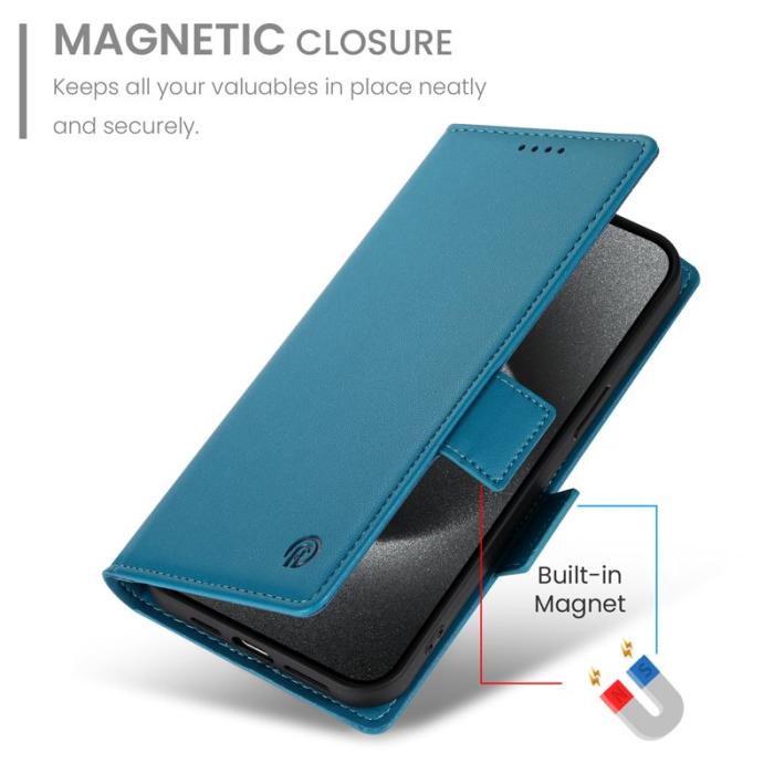 OEM - Samsung Galaxy S26 Fodral PU Läder Plånboksfodral - Blå