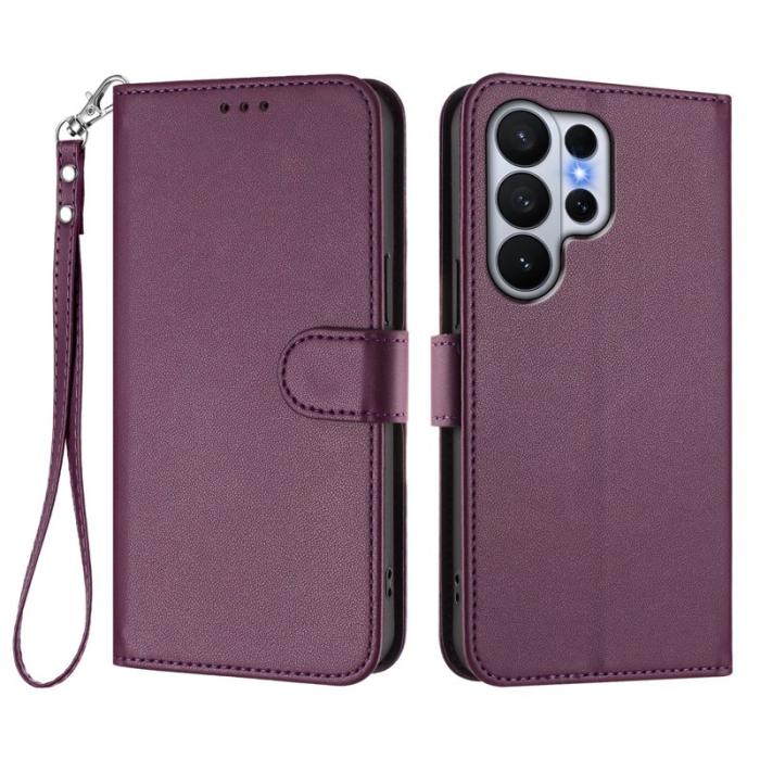 OEM - Samsung Galaxy S26 Ultra Plånboksfodral Äkta Läder Ställ - Lila