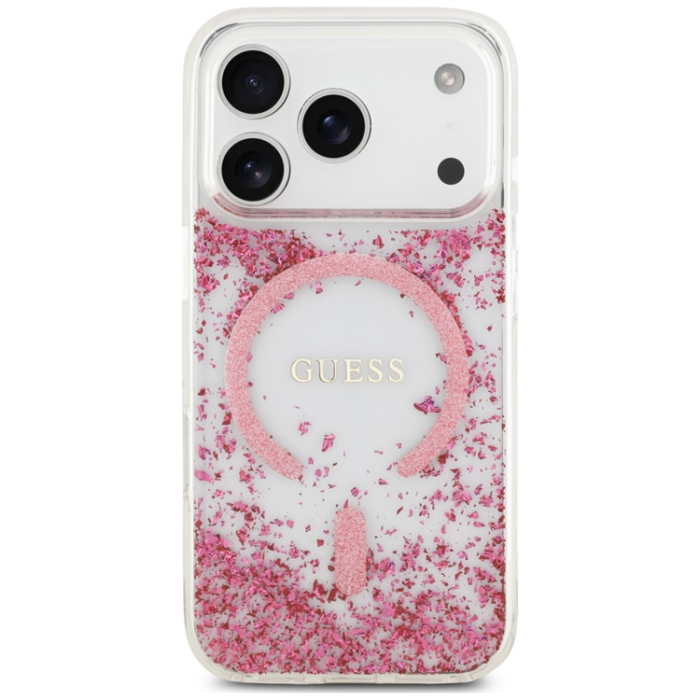 Guess - Guess Mobilskal För iPhone 18 Pro Max/17 Pro Max Magsafe Resin Bottom Glitter