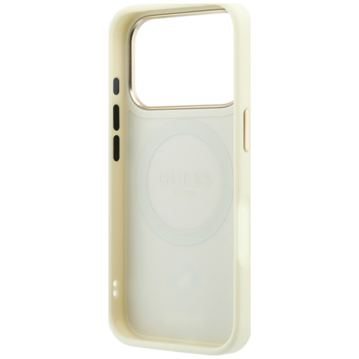 Guess - Guess Mobilskal För iPhone 18 Pro Max/17 Pro Max Magsafe Stripe Peony 4G Logo