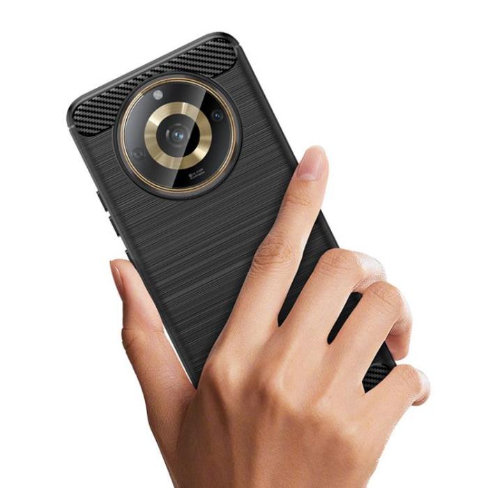 OEM - Realme 11 Mobilskal Carbon Flexible - Svart