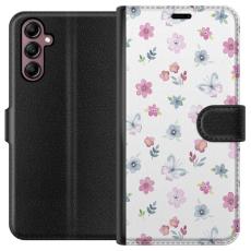iSecrets - Plånboksfodral till Samsung Galaxy A14 5G med Blommor och fjärillar