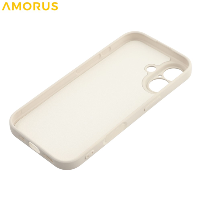 Amorus - AMORUS iPhone 17 Mobilskal Precise Cutouts TPU Fiber - Vit