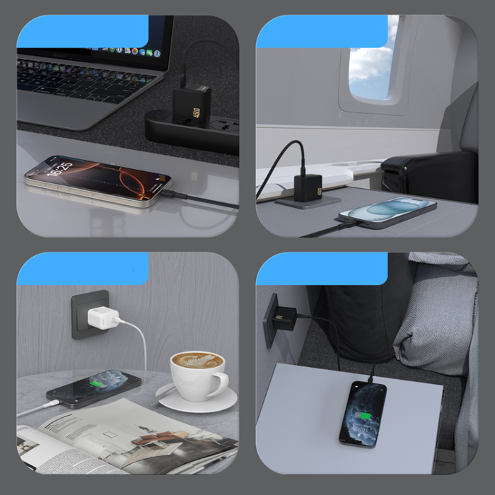 Dudao - Dudao Väggladdare USB-C 45W med USB-C Kabel 1m