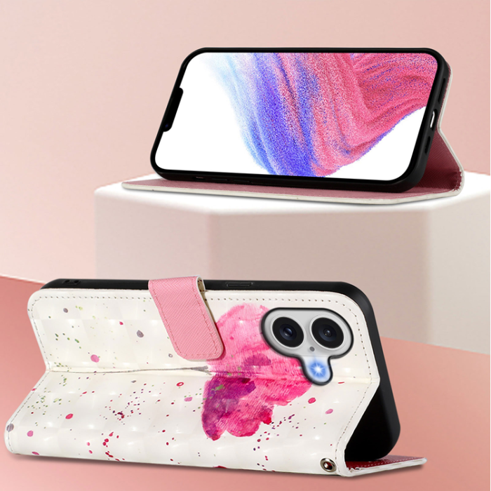 A-One Brand - iPhone 17 Plånboksfodral Printing Pattern Med Strap