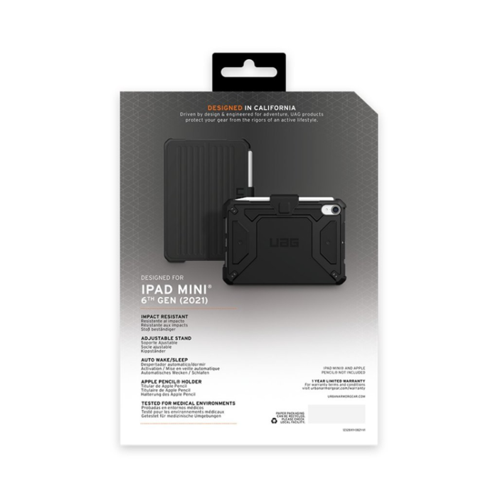 Urban Armor Gear - UAG Metropolis SE för Apple iPad Mini (7:e gen) - Svart
