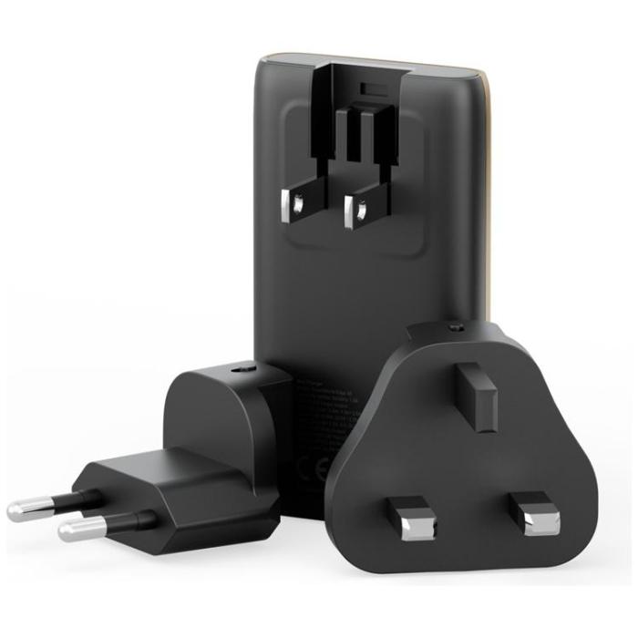 ENERGEA - Energea Snabbladdare 65W 2xUSB-C 3.0 (US/UK/EU) TravelWorld Edge - Guld