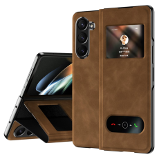 A-One Brand - Galaxy Z Fold 6 Mobilskal View Window - Brun