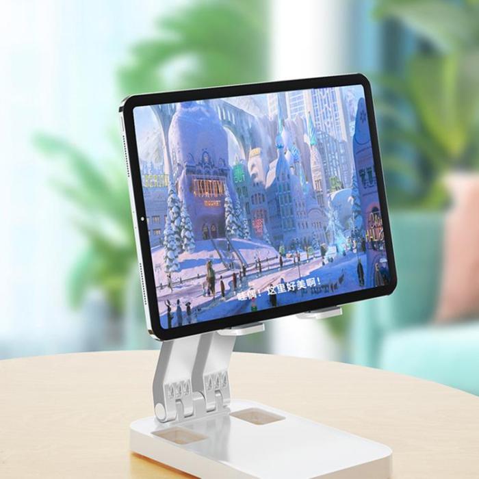 OEM - Universal Foldable Stativ För Mobil och Surfplattor K15 - Vit