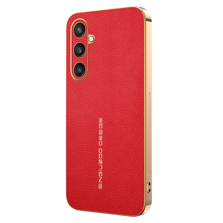 Galaxy S25 Mobilskal Litchi Texture Anti Scratch (Röd) | 2353 | AlltMobil