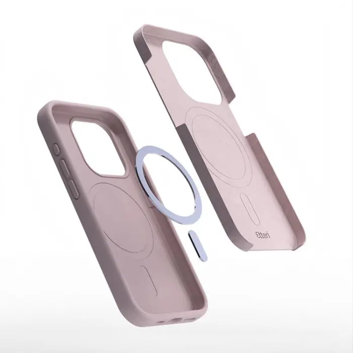 Etteri - Etteri iPhone 16 Pro Max Mobilskal MagSafe Silikon - Ljusrosa